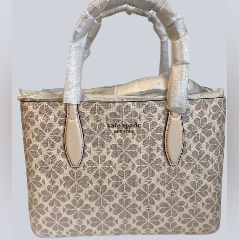 Brand New Kate Spade Flower Coated Canvas All Day Medium Satchel